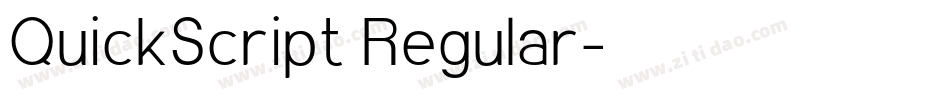 QuickScript Regular字体转换